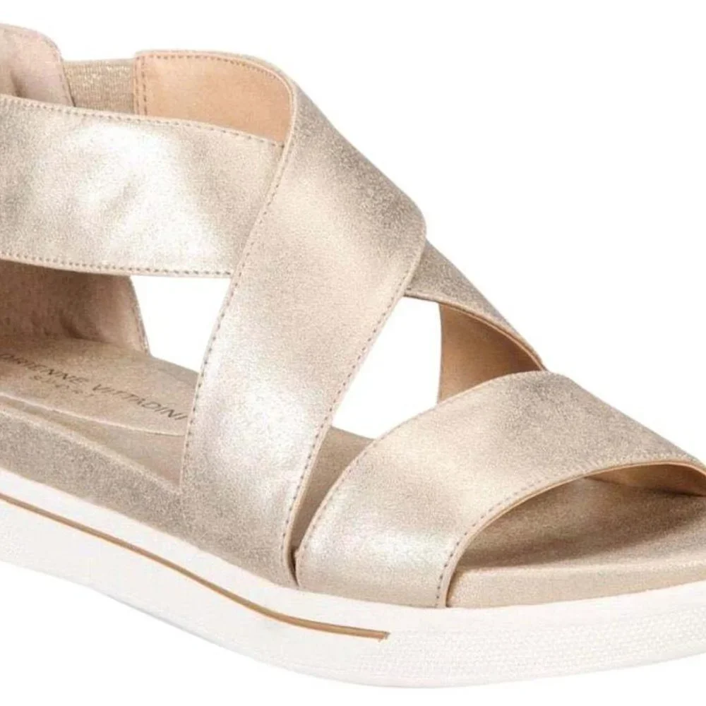 Adrienne Vittadini Sport Gold Sandals